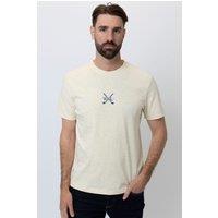 The Wolf Men's Boston Short Sleeve T-Shirt in Cream | Size: Large