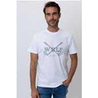 The Wolf Men's Brighton Short Sleeve T-Shirt in White | Size: Medium
