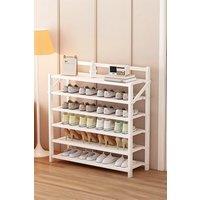 6-Tier Foldable Bamboo Shoe Rack