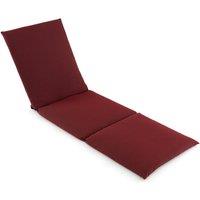 Costway Chaise Lounge Cushion Set Indoors Outdoors Tri-Fold Lounger Pad with Hook in Red