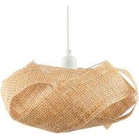 Happy Homewares Modern Designer Natural Brown Woven Rattan Pendant Lighting Shade