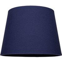 Happy Homewares Traditional Linen Fabric Drum Shade for Pendant & Lampshade in Midnight | Size: 8 inches