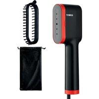 Tower Ceraglide Handheld Garment Steamer with Ceramic Soleplate, Brush Attachment, Vertical Steaming, 1400W, Black & Teal | Size: A