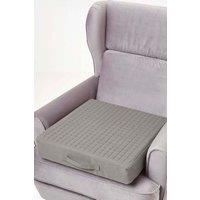 Homescapes Cotton Orthopaedic Foam Armchair Booster Cushion in Charcoal | Size: 50 cm x 50 cm