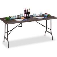 Gr8 Garden Wooden Effect 6ft Heavy Duty Folding Table in Brown