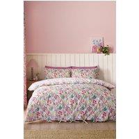 Catherine Lansfield 'Tilly Floral' Reversible Duvet Cover Set in Pink | Size: Single