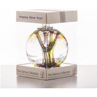 Sienna Glass 10cm Spirit Ball Happy New Year