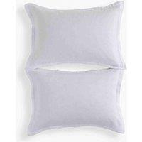 CHRISTY Double Layered Relaxed Retreat Luxury Cotton King Pillowcase Pair in White