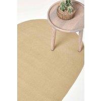 Homescapes Handmade Woven Braided Oval Rug in Natural | Size: 60 cm x 90 cm