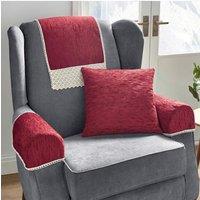 Chums Chenille Furniture Accessories in Dark Red