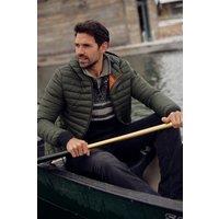Weird Fish Men's Flete Lightweight Showerproof Padded Hooded Jacket in Dark Grey | Size: 2XL