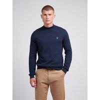 U.S. POLO ASSN. Men's Combed Cotton Turtle Neck in Dark Navy | Size: Large