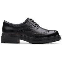 Clarks Women's Orinoco3 Derby Black Leather Derby Shoes, Lace Up | Size: 9-Standard Fit