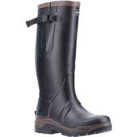 Cotswold 'Compass' Plain Rubber Wellington Boots in Black | Size: 4