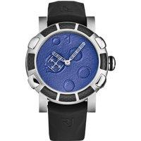 Romain Jerome Silver - 'Moon Dust' Automatic Watch - Satin-Finished Case - 46mm - Model RJMDAU.501.10 | Luxury Men's Timepiece in Blue