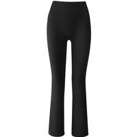 MODISHION Women's High Waist Yoga Pants Flared Leggings in Black | Size: XS