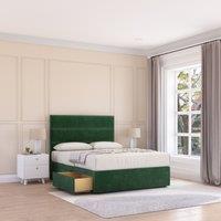 Sloomy Texas Divan Bed Base 2 Drawers & 26 Struts Headboard in Emerald | Size: Super King