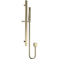 Balterley Rectangular Slider Rail Kit with Outlet Elbow Brushed Brass in Metallics