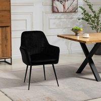 Artemis Home Carrara Velvet Dining Chairs - Set of 2 in Black