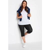 Yours Women's Control Cropped Leggings in Black | Size: 16
