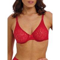Wacoal Women's Halo Lace Underwire Bra in Red | Size: 34B