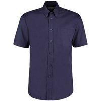 Kustom Kit Men's Oxford Short-Sleeved Formal Shirt in Navy | Size: 22 inches