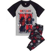WWE Boy's Short Sleeve Long Leg Pyjama Set | Grey | Official Merch | Size: 7-8 Years