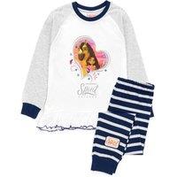 DreamWorks Girl's Long Sleeve Long Leg Pyjama Set | Navy | Official Merch in Blue | Size: 7-8 Years