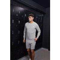 GYM KING Men's Fundamental Fleece Crew Grey | Size: Small