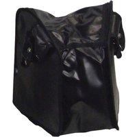 Loops Black Tri-Walker Vinyl Bag - Wipe-clean Shopping Grocery Bag Press-stud Fastener