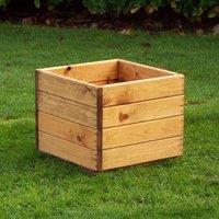 Primrose Wooden Square Redwood Outdoor Flower Pot Garden Planter 36cm in Brown