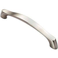 Loops Chunky Arched Grip Pull Handle 194 x 17mm 160mm Fixing Centres Satin Nickel in Metallics