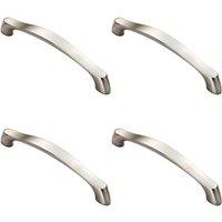 Loops 4x Chunky Arched Grip Pull Handle 194 x 17mm 160mm Fixing Centres Satin Nickel in Metallics
