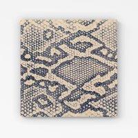 Warren Reed - Designer Snake Skin Canvas in Grey | Size: W16 x H16