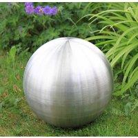 Primrose Brushed Stainless Steel Gazing Globe Sphere Garden Decor 12.6cm in Metallic Silver