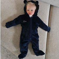 Lulabay Personalised Pramsuit in Navy | Size: 12-18 m