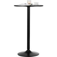 Costway Round Top Pub & Bar Table Standing Bistro Table Circular w/ Solid Base in Black