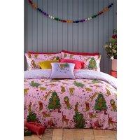 Furn Purrfect Christmas Reversible Duvet Cover Set | Size: Super King