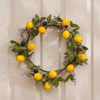 Scottish Everlastings Ltd 46cm Lemon & Berry Wreath in Yellow