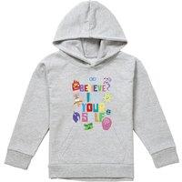 Disney Inside Out 2 Believe In Yourself Youth Kids Pull-Over Hoodie, Athletic Heather in Grey | Size: 9-11 Years