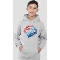 Marvel Captain America Gradient Shield Youth Kids Pull-Over Hoodie, Athletic Heather in Grey | Size: 9-11 Years