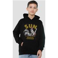 Sun Records Rockabilly Rooster Youth Kids Pull-Over Hoodie, Black | Size: 5-6 Years