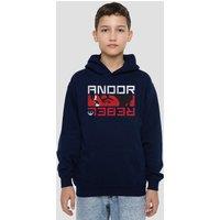 Disney Star Wars Andor Rebel Spy Youth Kids Pull-Over Hoodie, Navy | Size: 5-6 Years