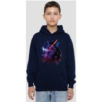 Disney Obiwan Kenobi Kenobi Vader Painted Youth Kids Pull-Over Hoodie, Navy | Size: 12-13 Years