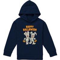 Disney Mickey & Minnie Mouse Zombies Youth Kids Pull-Over Hoodie, Navy | Size: 9-11 Years