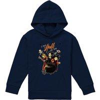 Disney Hocus Pocus Witches Spell Youth Kids Pull-Over Hoodie, Navy | Size: 5-6 Years