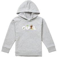 Disney The Princess & The Frog Cool Vibes With Tiana & Naveen Youth Kids Pull-Over Hoodie, Athletic Heather in Grey | Size: 7-8 Years