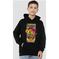 One Piece I Survived Party'S Bar Youth Kids Pull-Over Hoodie, Black | Size: 5-6 Years
