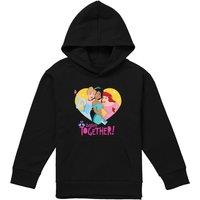 Disney Princess Valentine'S Day Better Together Youth Kids Pull-Over Hoodie, Black | Size: 9-11 Years