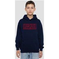 Marvel Doodle Brick Youth Kids Pull-Over Hoodie, Navy | Size: 9-11 Years
